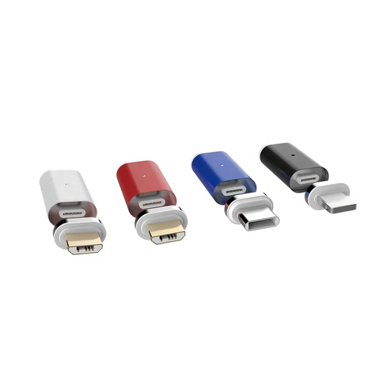 High Quality Type C 3 In 1 Usb Cable Multiple Magnetic Usb Charging Cable Adapter Connector 8 Pin/Type C/Micro Usb Cable