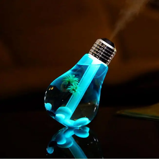 Creative Air Humidifier USB Home Office Mute Aromatic LED Colorful Light Bulb Humidifier Night Light Ultrasonic Humidifier