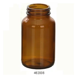 Amber Glass Medical Screw-top Wide Mouth Container Jars Packer Bottles  For Pharmaceutical