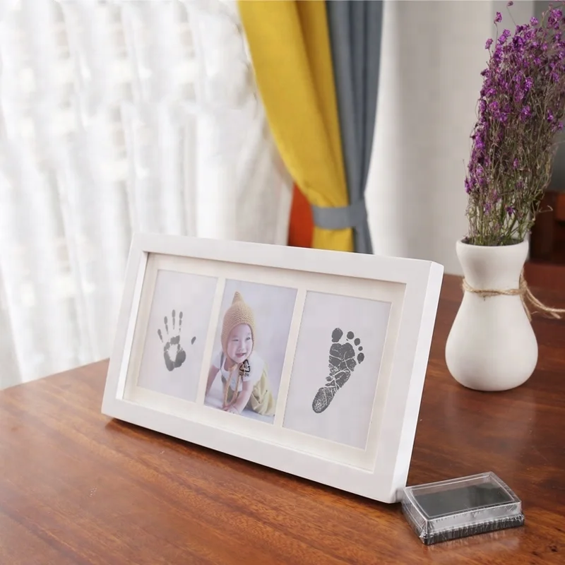 AZY Customized Gift inkpad Baby Handprint and Footprint Photo Frame kit