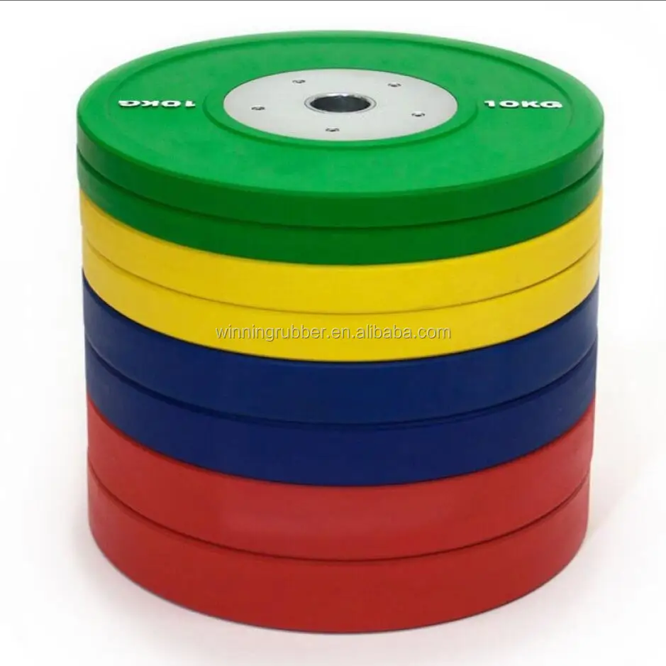 Top quality  Bumper villain color olimpic rubber Competition Weight bumper plate For Cross fitness