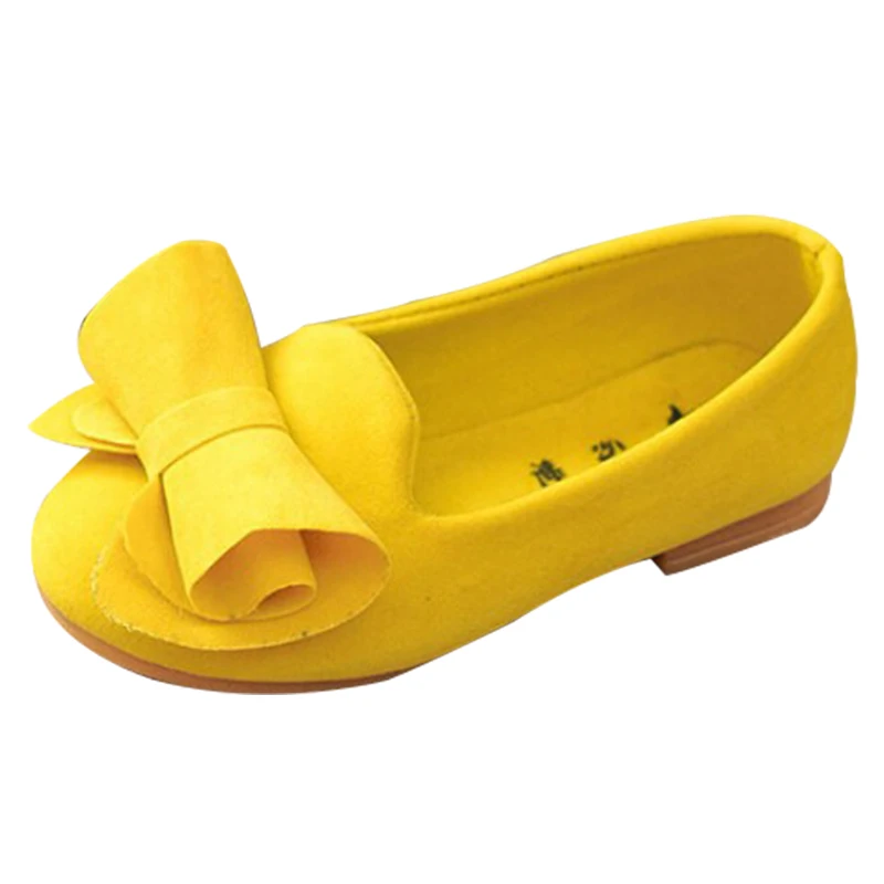 2015 autumn new velvet bow shoes girls princess shoes