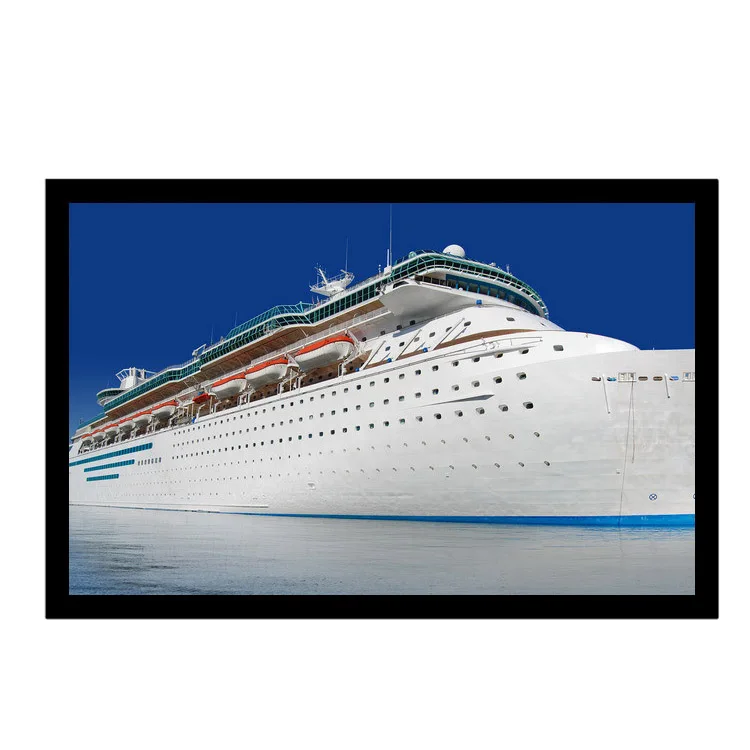 120' ALR projector screen Aluminum frame and black velvet border 3D projector silver fixed frame screen for home theater