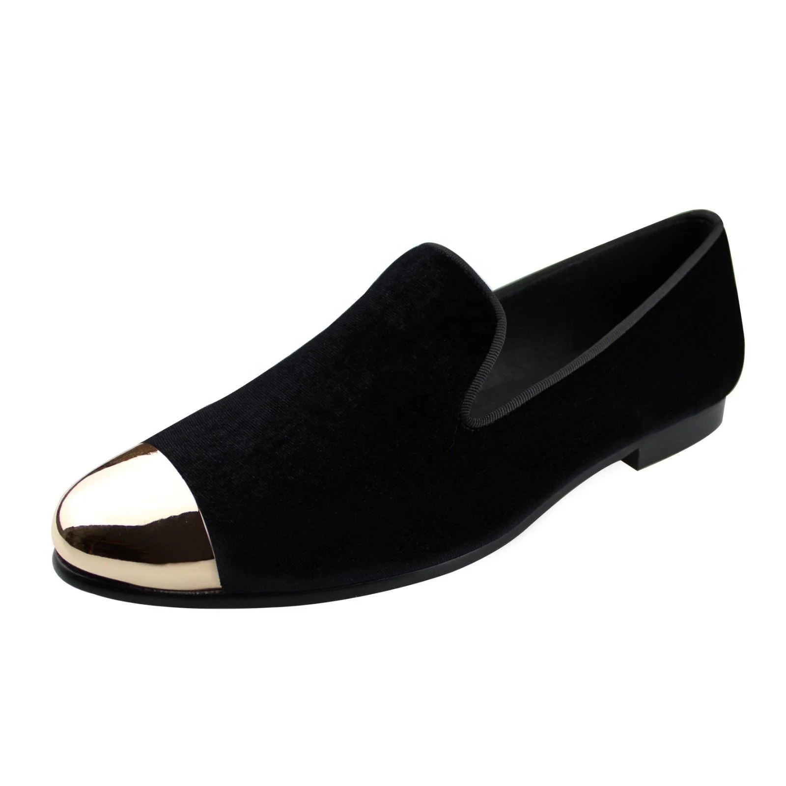 Factory Custom Metal Toe Flat Red Velvet Loafers Slippers Women Flat Dress Shoes