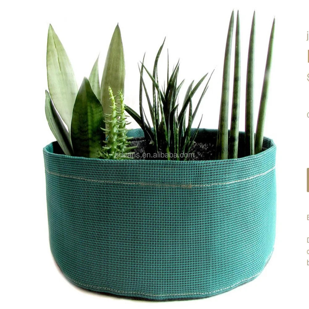 
Vinyl woven mesh fabric Geotextile popular Strawberry flower vegetable Garden plant pots tote bag 