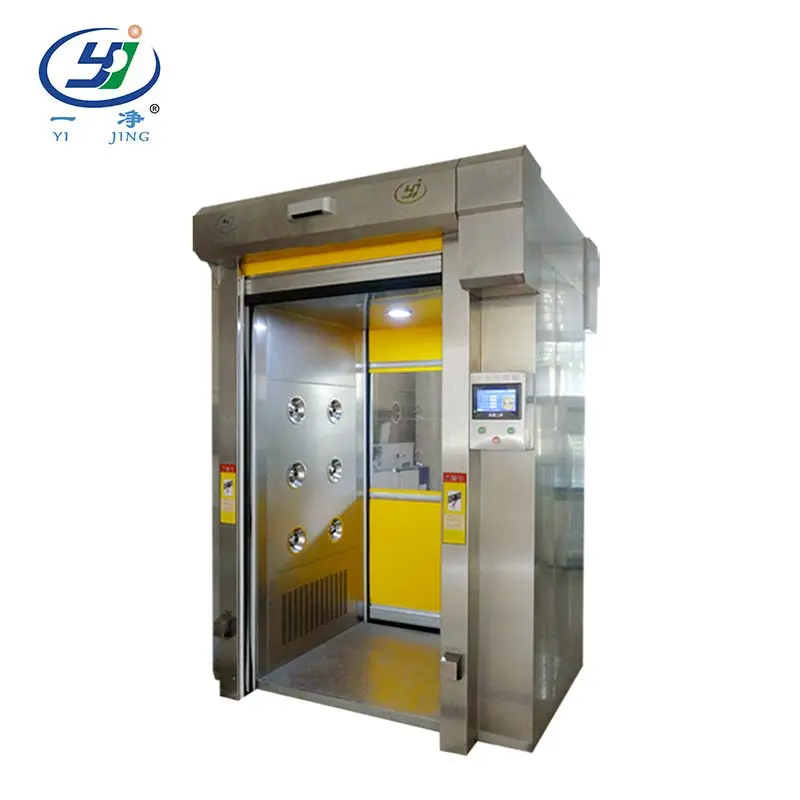 Full stainless steel rolling door cargo air shower for cleanroom project