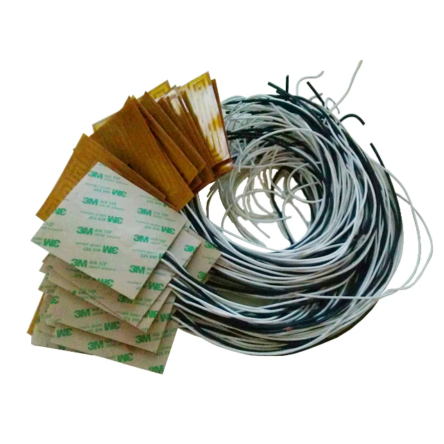 Kapton heater 200 x 200 mm surface 12 Volts 90 Watts 100k ohm thermistor