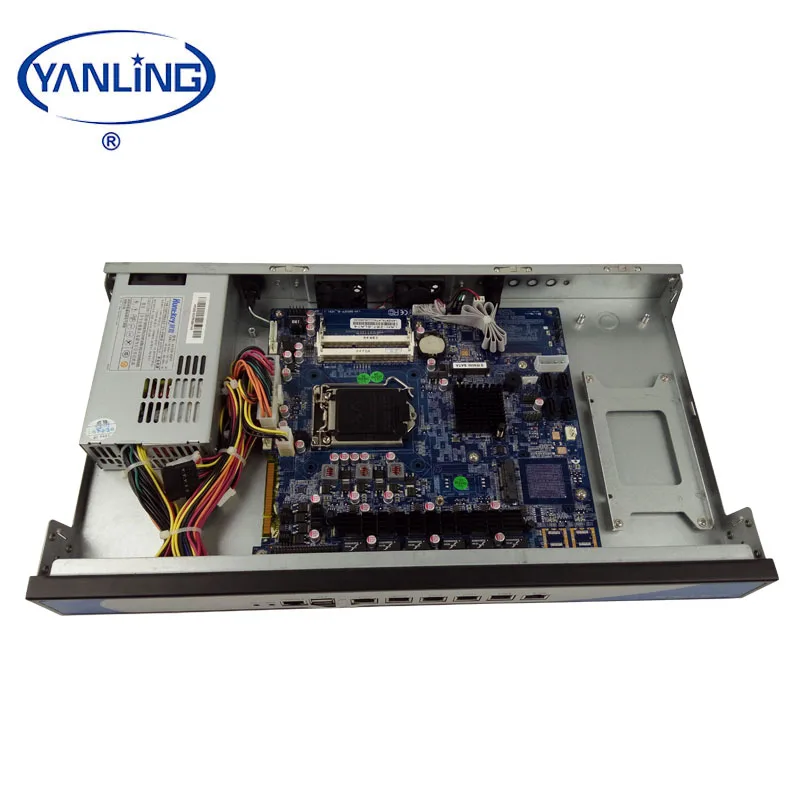 Yanling 1U rack mount server  Intel core i7 3770 quad core  6*1000M lan pfsense router network security application
