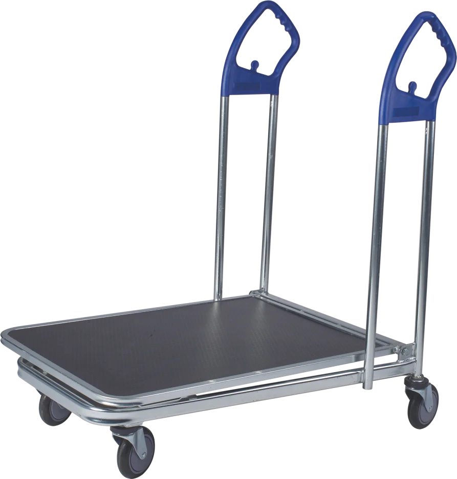 factory directly price flat trolley folding hand truck plastic deck warehouse transport tool carry cart heavy duty hand dolly