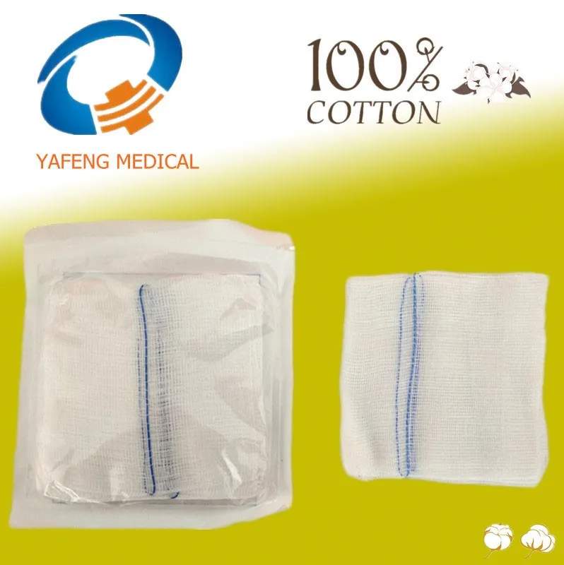 High absorbent and soft surgical gauze compress sterile