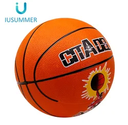 Low Price Rubber Basketball Suitable for Promotion Activities Printed Custom Logos
