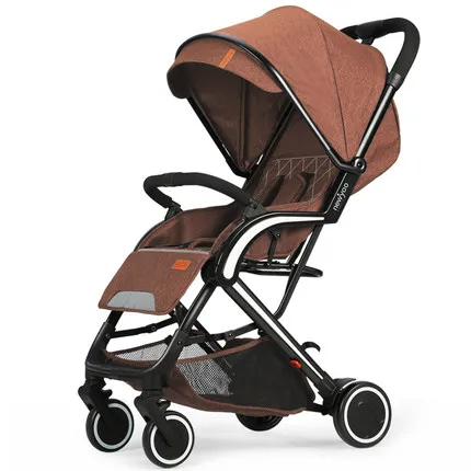 Portable Light weight Baby Stroller Export To Poland With PU leather handrail