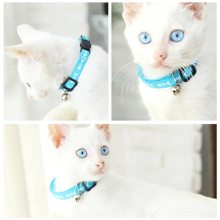 Petstar Various Sizes Cat Shock Safety Neck Collar Safety Buckle With Bell Breakaway Wholesale Cat Collar