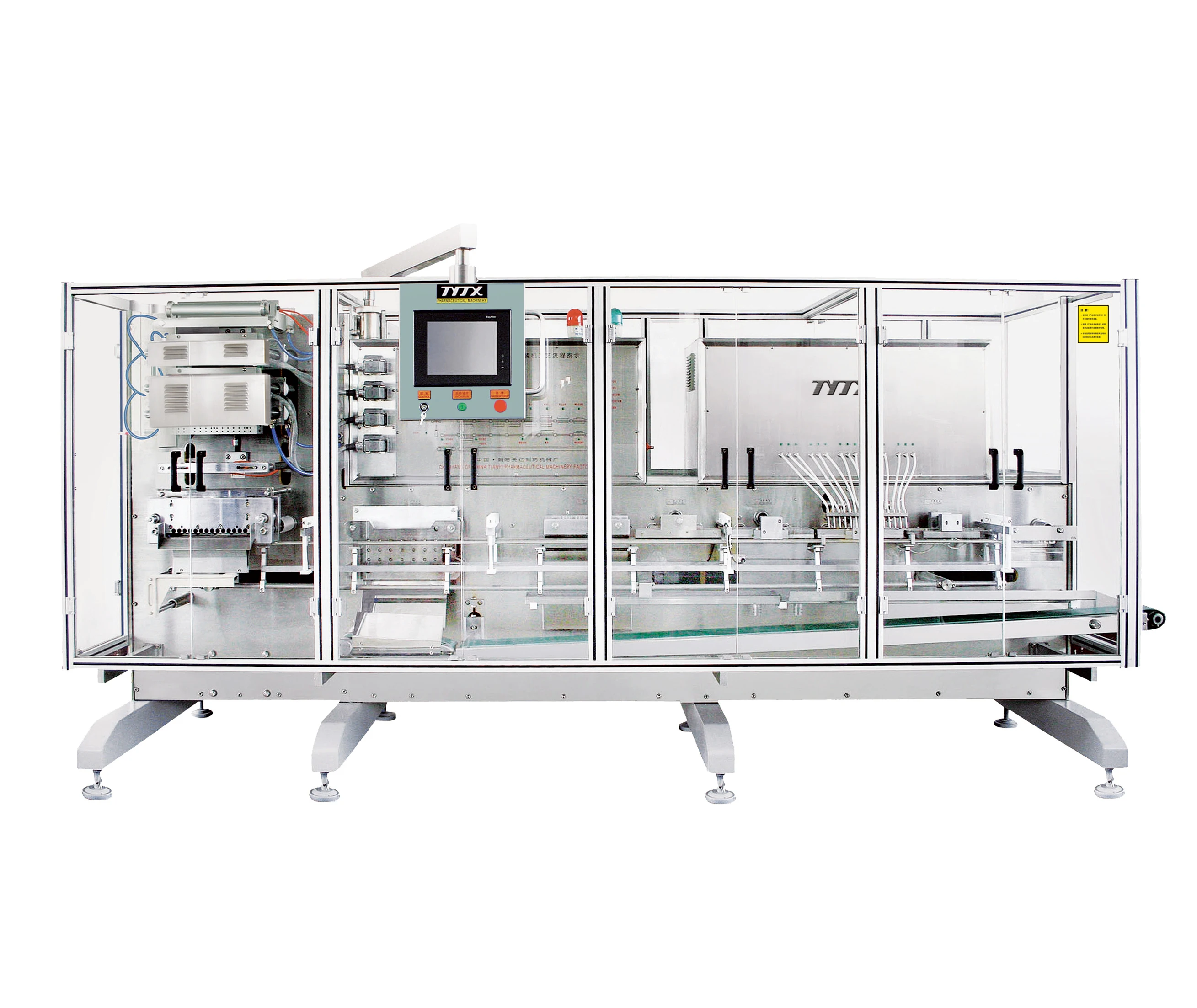 Plastic ampoule filling and sealing machine