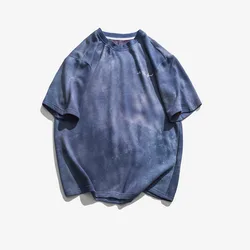 Wholesale Tie Dye T Shirts Mens Hip Hop Acid Wash Oversize T-shirt