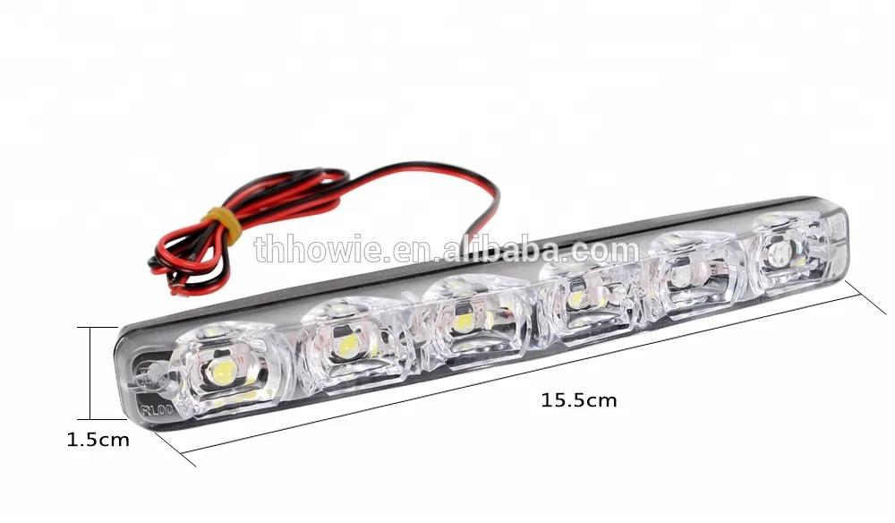 Universal Auto Fog Light 5050 Chip 6 SMD DRL Car Driving Lamp 12 volt automotive led lights accessories Daytime Running Lamp