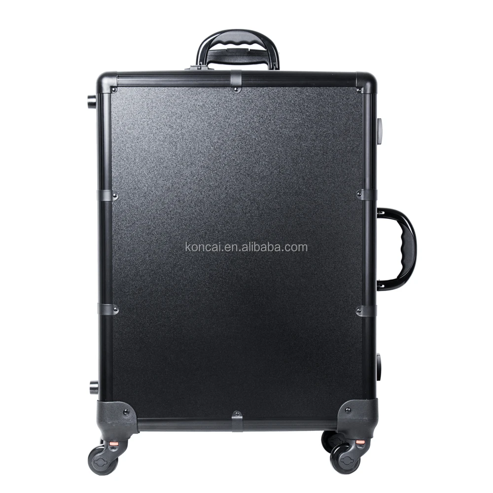 KONCAI FAMA Factory Rolling New LED Lighted Makeup Case With Mirror Custom Cosmetic Make up Case for Travel