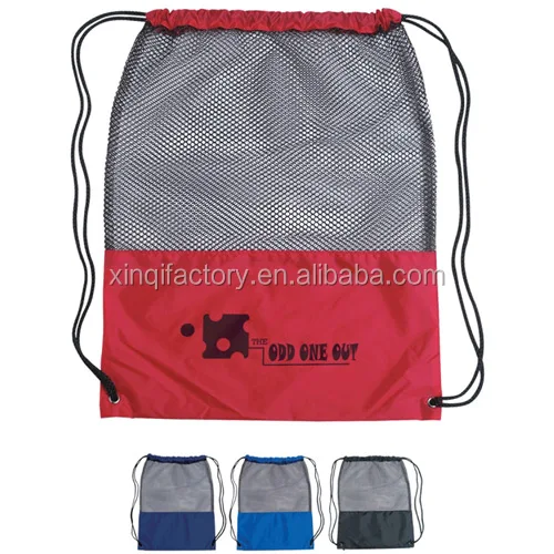 210d nylon mesh drawstring shoe bag