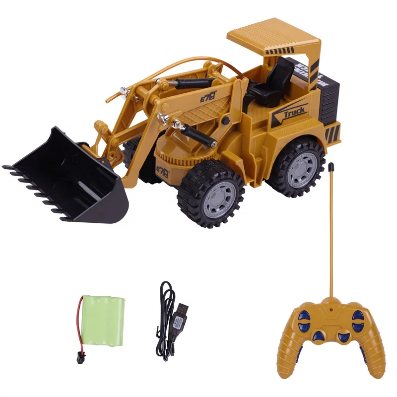 
R/C 5CH Engineering forklift truck with lighting,with chargeable battery and USB charger construction toy car 