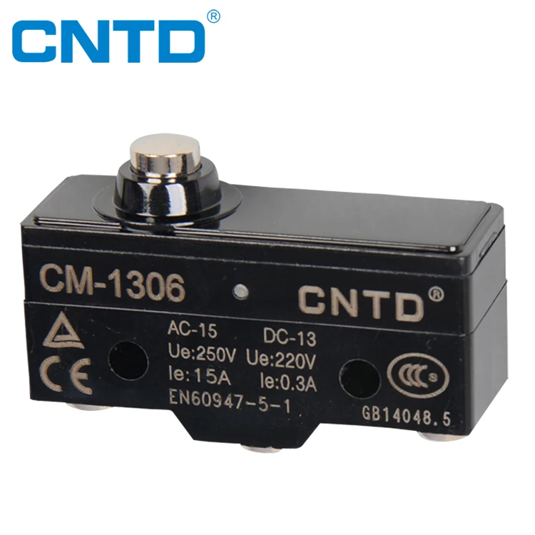 CNTD Professional Manufacturer 1NO1NC Roller Plunger Micro Door Switch Z-15GQ22-B (CM-1308)