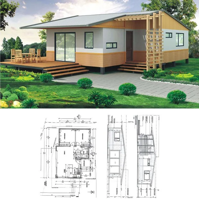 
Australian standard real estate single storey residential light steel prefabricated house 