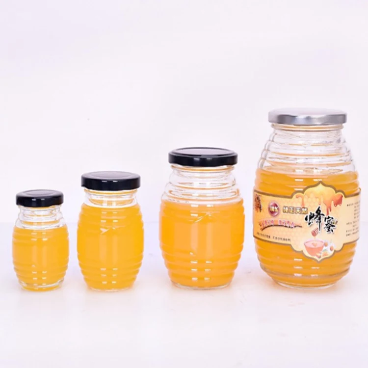 
Fancy Attar 800Ml 1000Ml Embossed Logo Oem Printed Glass Storage Honey Glass Jar/Bottle 350G 450G 500G In Sale 