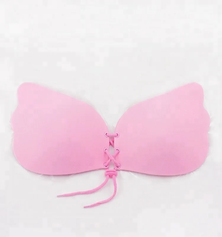 
Lalabra best backless deep V cleavage push up adjustable drawstring gel sticky bra 