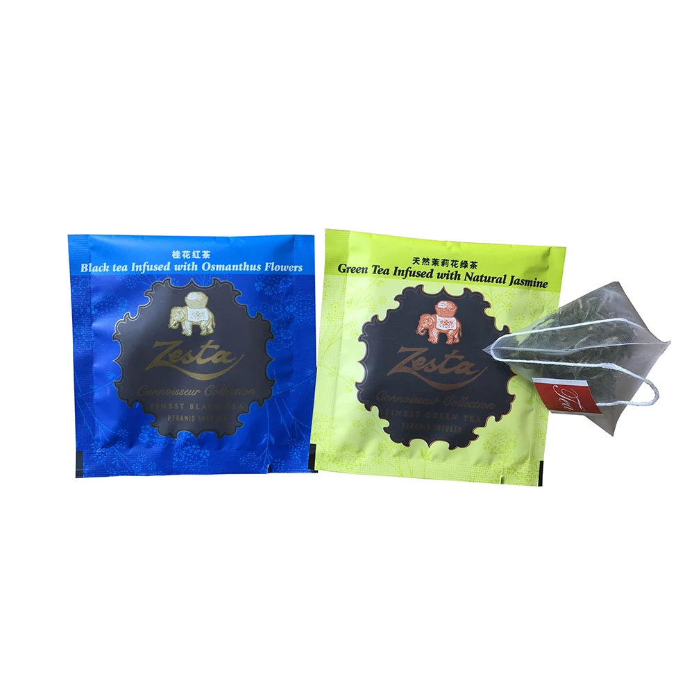 
automatic pyramid tea bag packing machine with outer envelope 