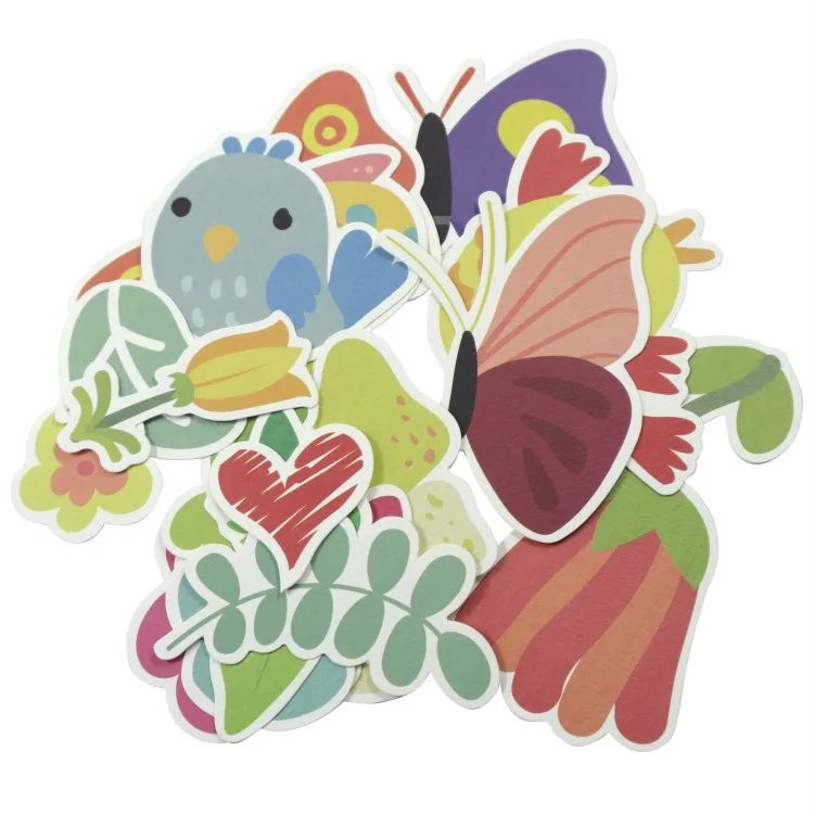 Ephemera set printed cardstock Die-cut felt die cut cardboard shapes