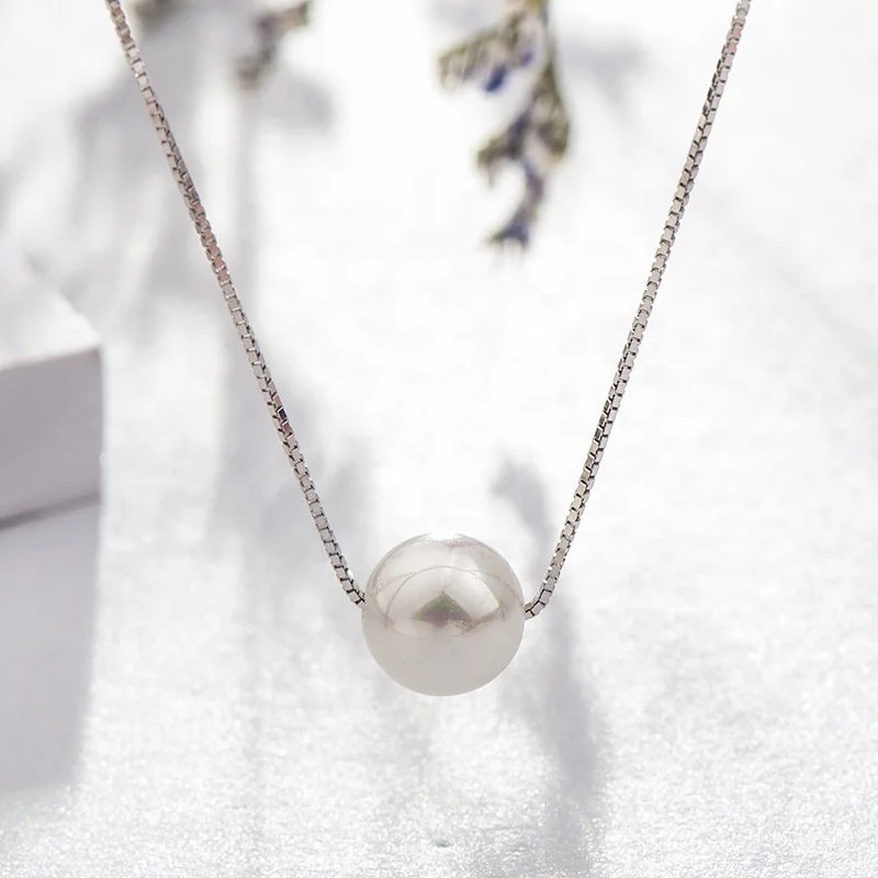 CMX02 Charm Shell design Pearl Jewelry 925 sterling silver  Pearl Necklace Pendant