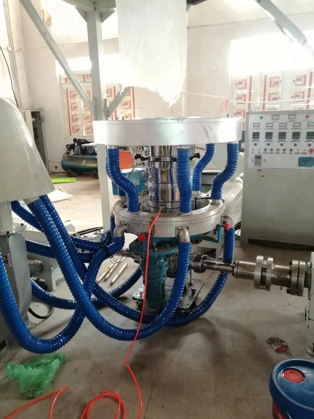 
LIFENG SJ-GS IBC System High Speed Rotary Head PE HDPE LDPE ABC 3-Layer Plastic Blown Film Blowing Co-extrusion Machine Price 