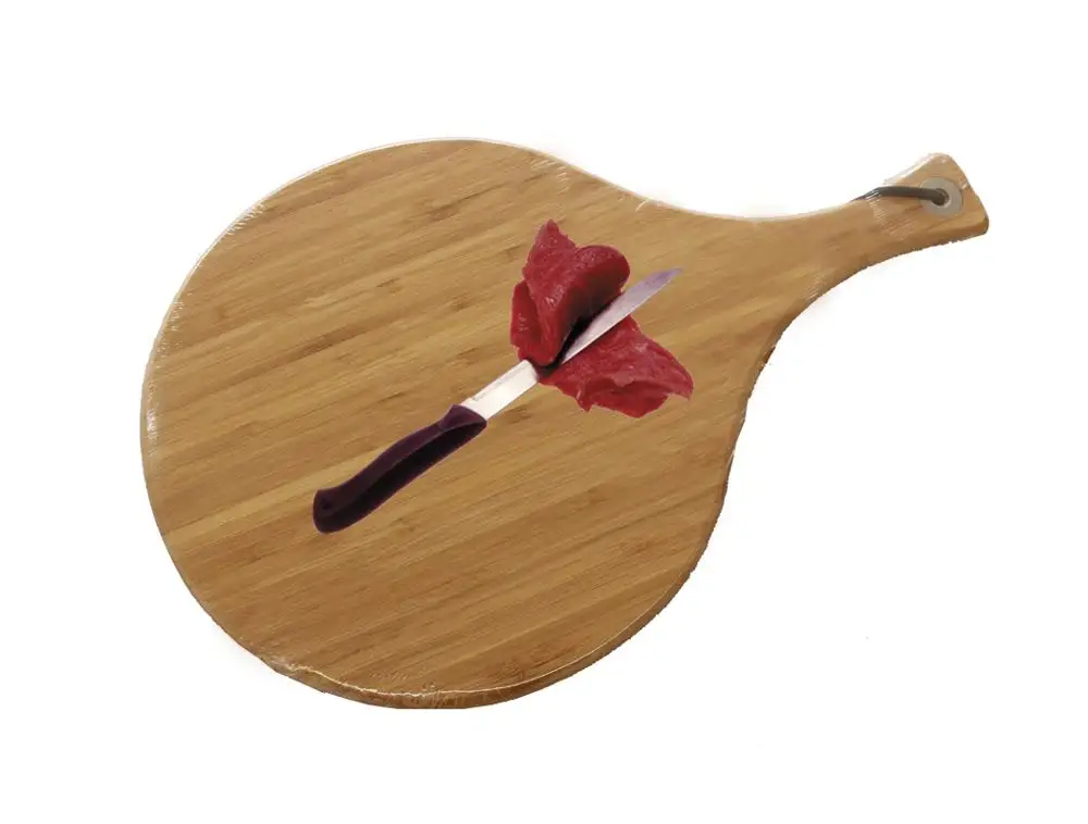 Hot Sale Kitchen Round  Bamboo Wood Cutting Board with Handle