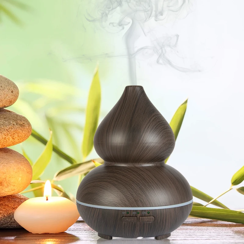 
trending products essential oil diffuser 150ml wood grain 