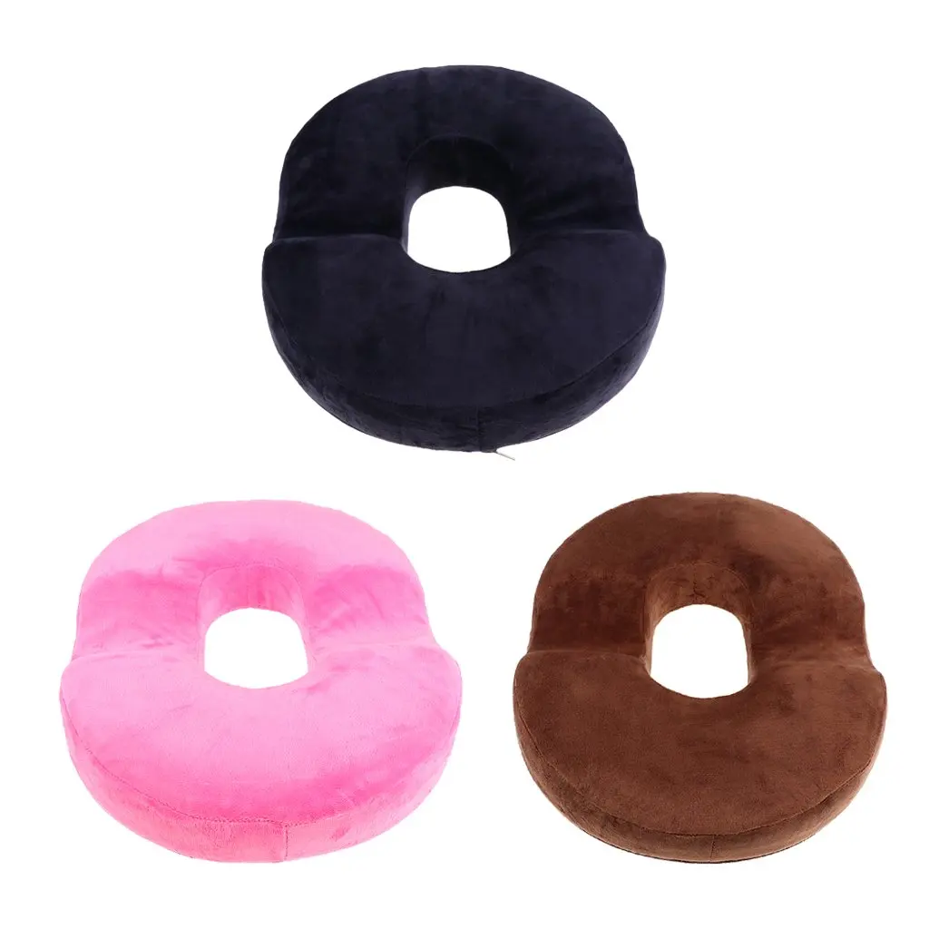 Cool Gel Memory Foam Donut Cushion or Seat Pillow for Hemmoroid Treatment Coccyx Pain Relief