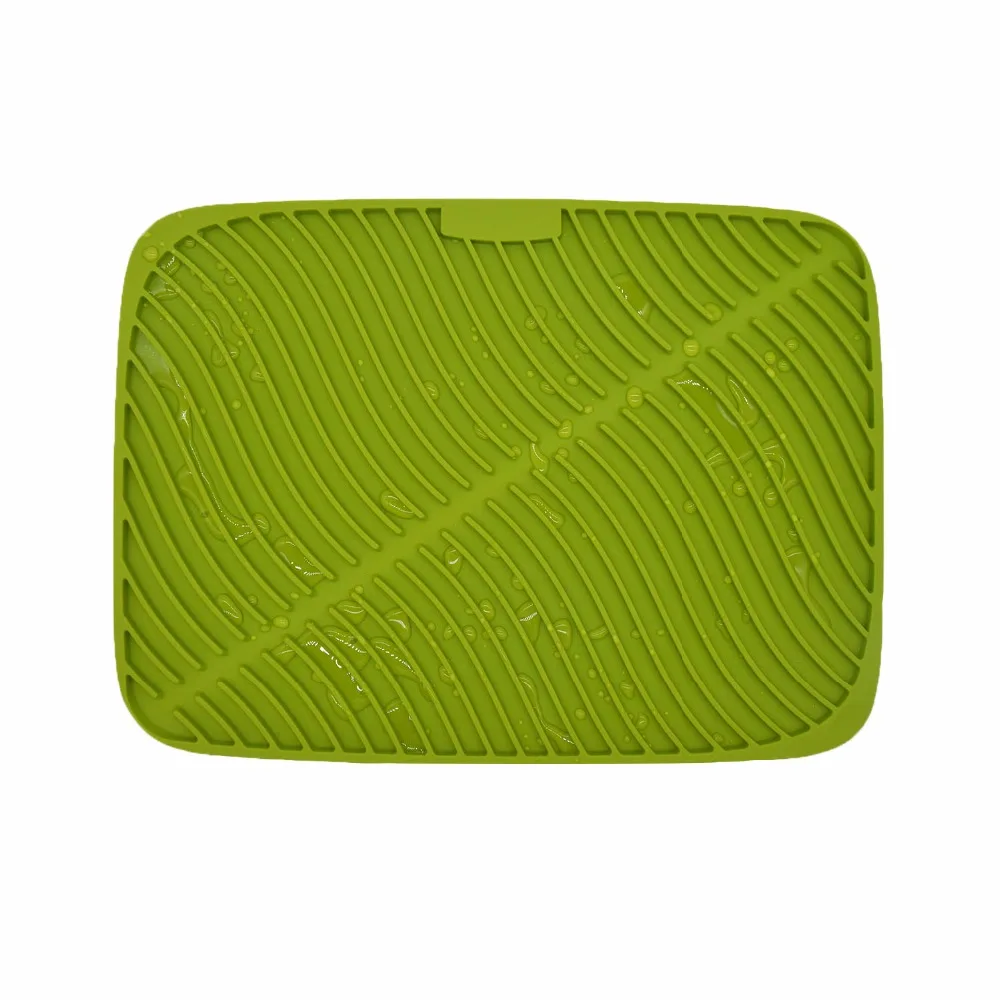 Draining Mat Silicone Drying Mat for Kitchen Counter, Dishwasher Flume Folding Large Dish Silicone Mats & Pads Square 548g/pc