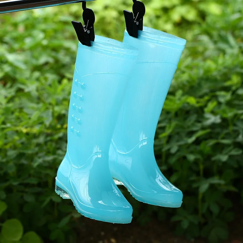 Women Candy Color Rain Boots England Light knee High Rain Boots Women