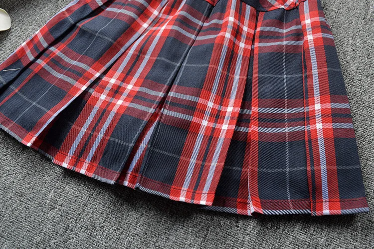 
High Quality Red Plaid Pleated Sport Skorts&Skirt Casual skirt School Uniforms Tennis Skirt 