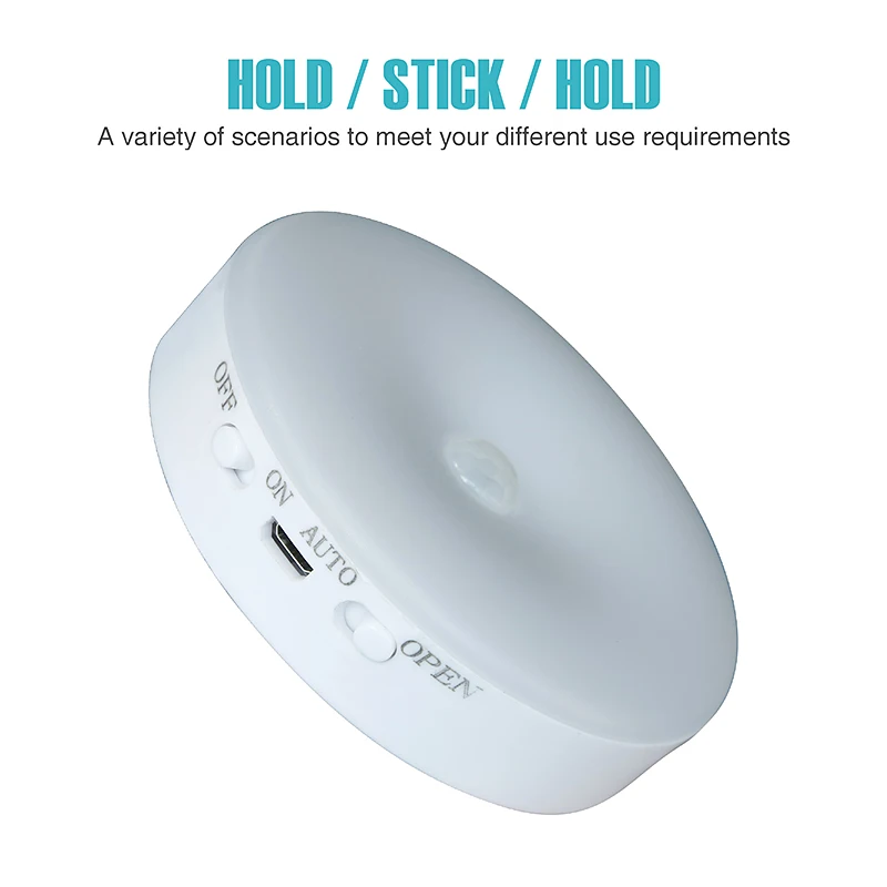 Motion Sensor  USB Charge Lighting Blank Night Light Lamp Led Room Toys Kids Room