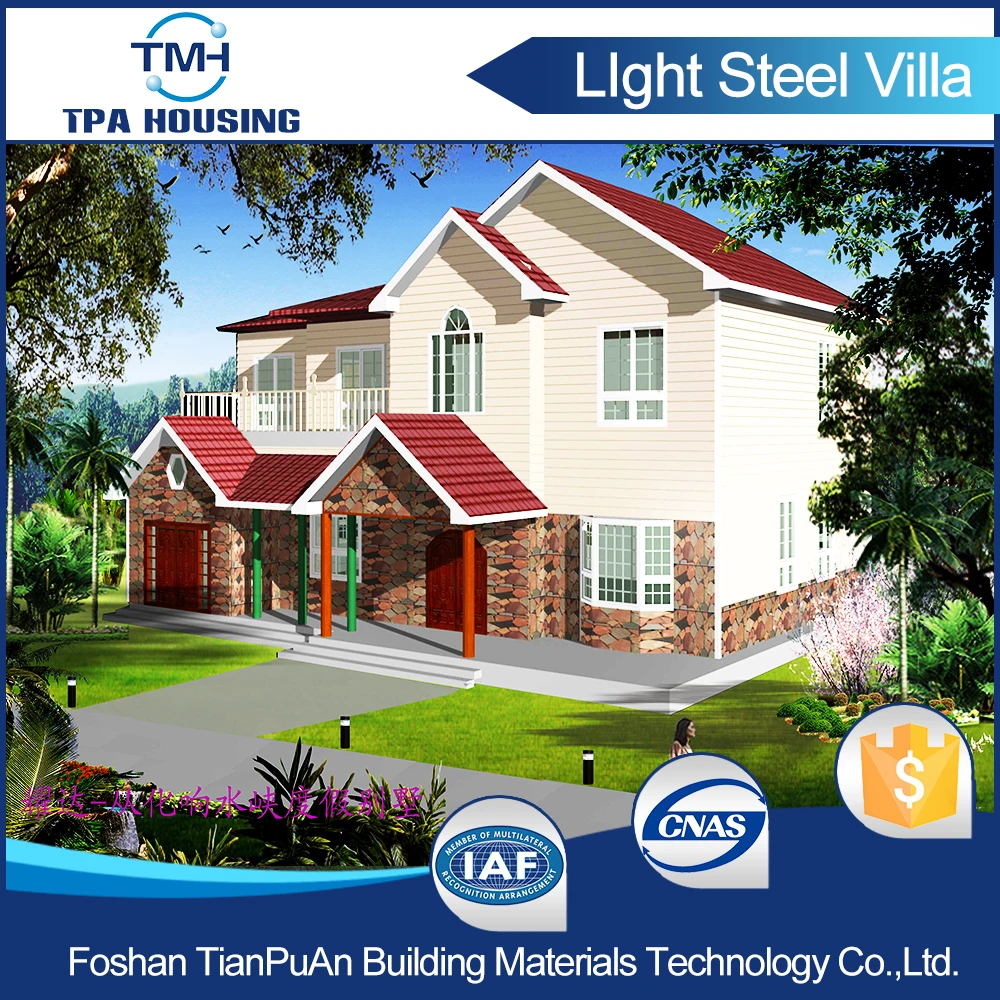 Custom Design Sandwich Panel Prefabricated Villa Houses