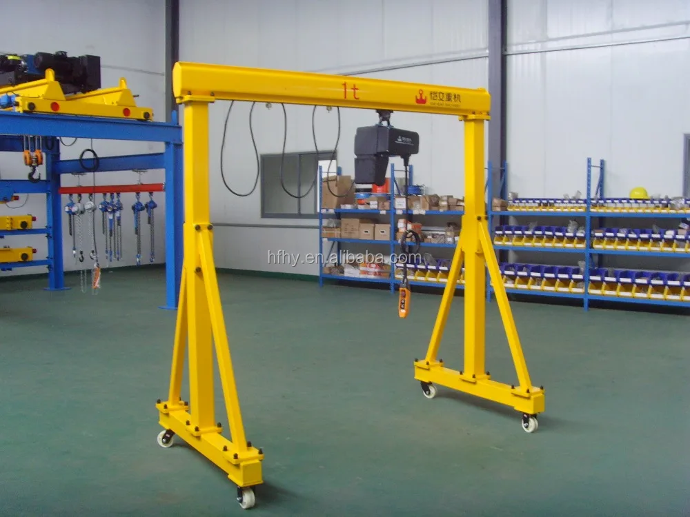 small portable gantry crane 500kg 6m with hoist