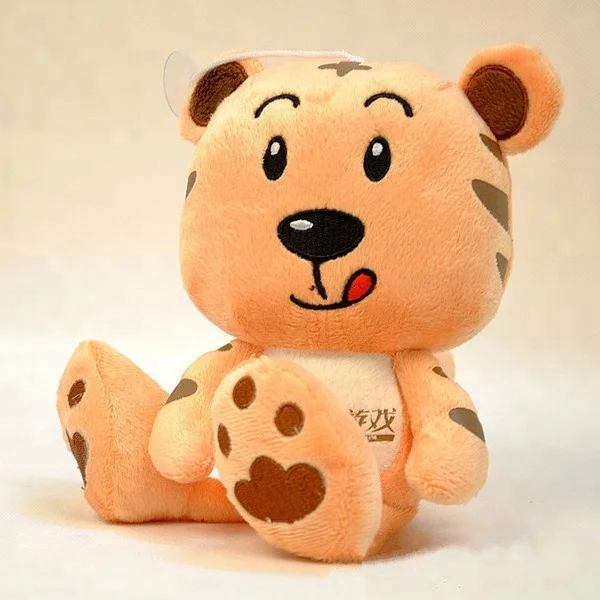 Kids Cartoon Smile Tiger Plush Toy With Embroider LOGO Personalized Custom New Cute Stuffed Animal Plush Baby Soft Tiger Toy