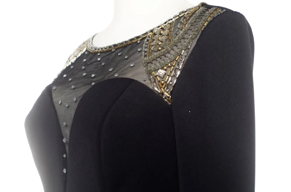 Bodycon black evening dresses elegant sexy indian night dress for women