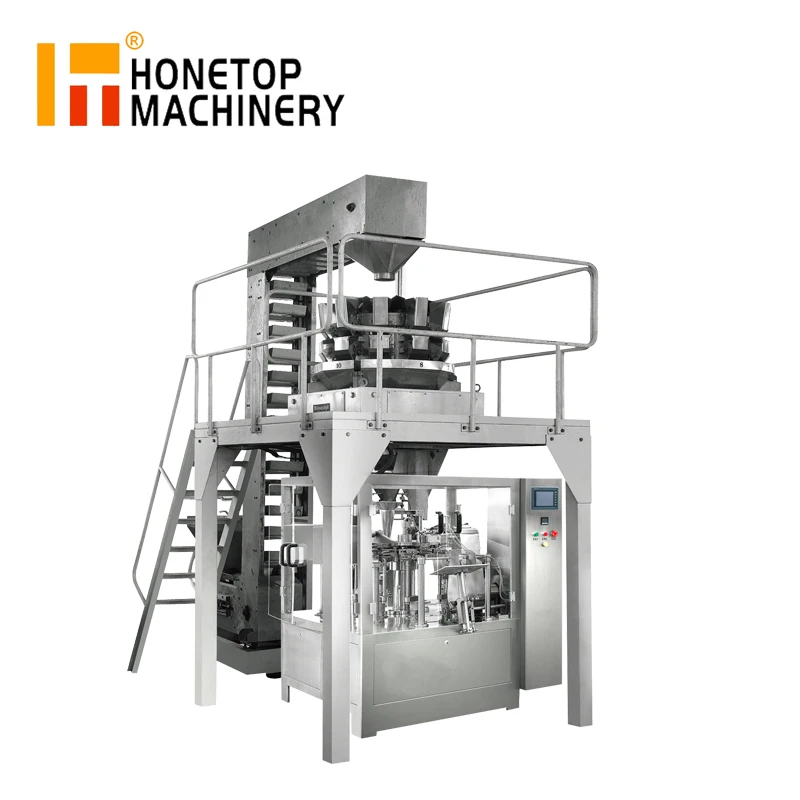 Excellent frozen shrimp and seafood packing machine with multihead weigher
