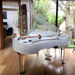 Crystal  Piano  HG-180A Grand Piano decorated with luxurious  crystal lights