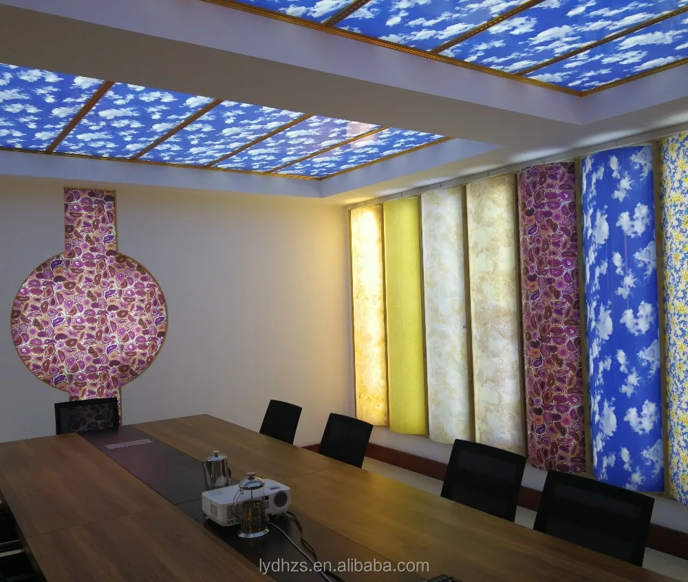 Faux alabaster translucent sheet for lights decoration