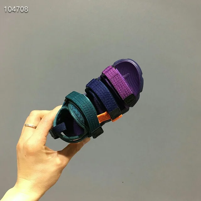 Детские спортивные сандалии с лентой, Летние удобные босоножки с мягкой подошвой, 2019