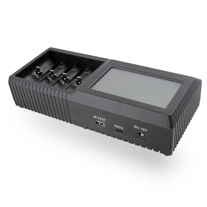 The first touch screen EFAN LUX S4 LCD 4 bay smart battery charger for 18650 20700 21700 26650 battery with testing function