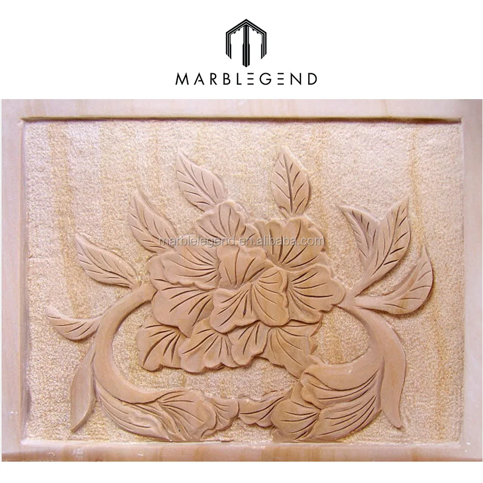 
PFM 100% hand carved decorative relief flower carving sculpture 