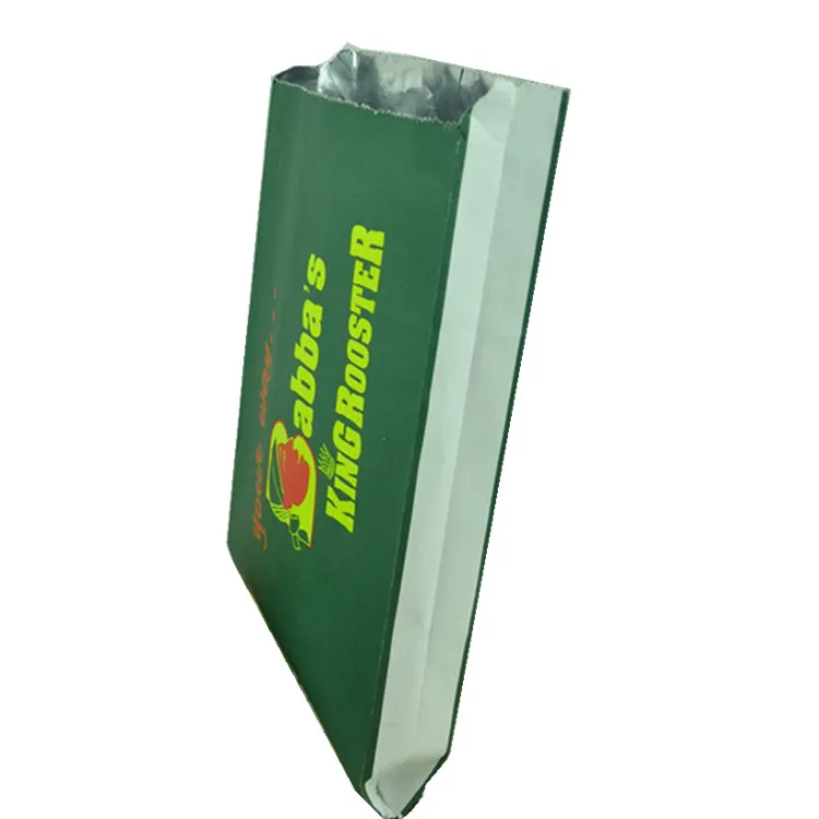 Paper Bag Aluminum Foil Kraft Paper Bread Bags Customized Recycled Kraft Paper Bag for Fast Food Take Away Flexo Printing Accept