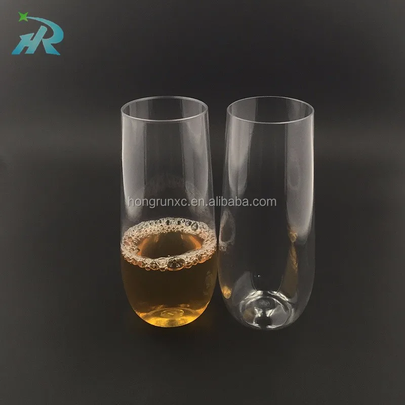 unbreakable disposable stemless plastic champagne glasses